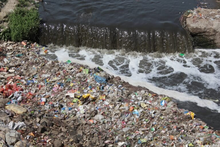 Cover from Mongabay India: Monsoon amplifies antibiotic resistance gene levels in river water used by residents
